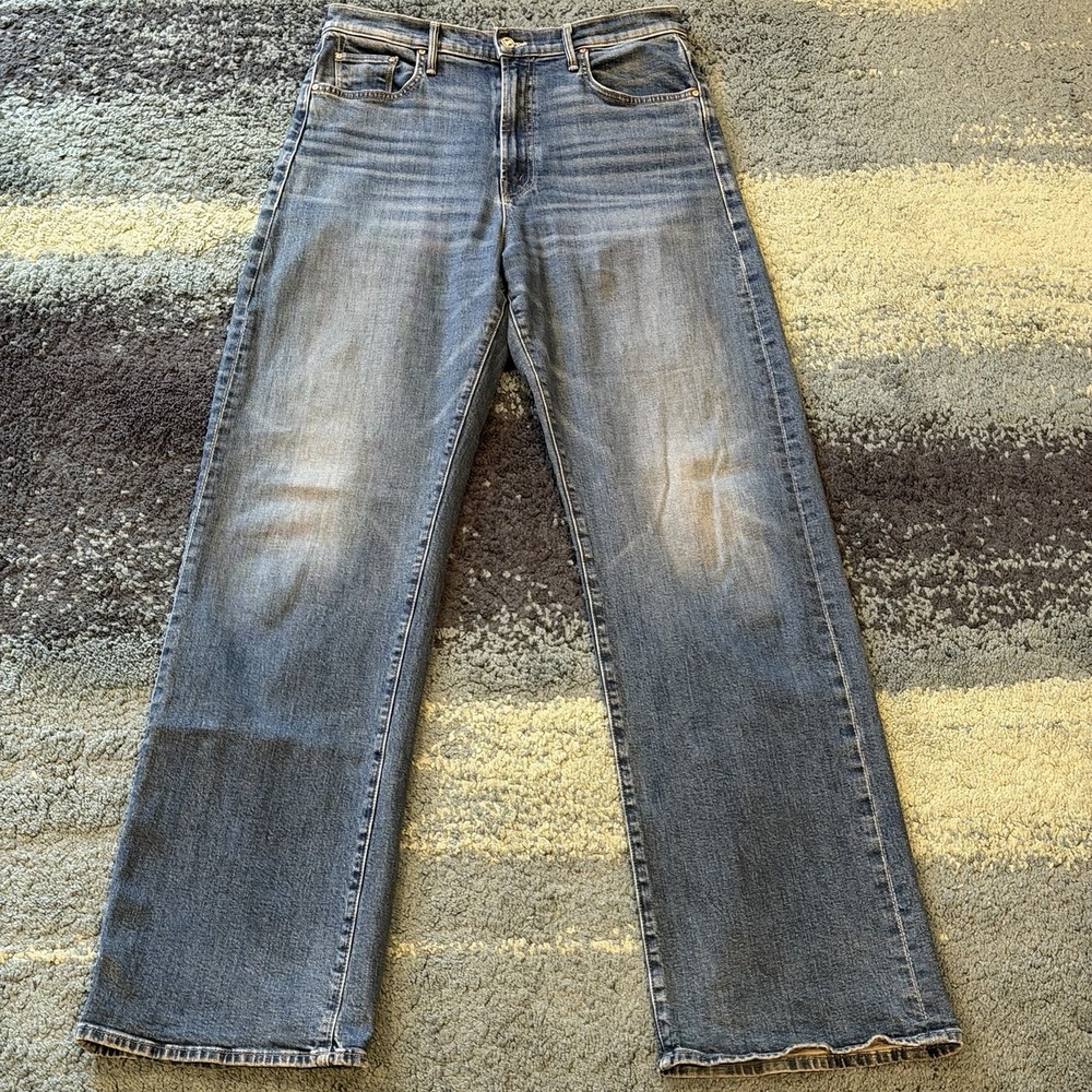 Mother Superior Jeans The Lasso Heel Denim Women's 33 Let's Wine About It